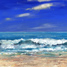 Thumbnail. Painting: Dunwich beach 3, acrylic