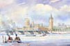 Thumbnail. Painting: Early morning on The Thames, watercolour