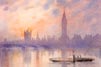Thumbnail. Painting: Westminster Sunset, watercolour